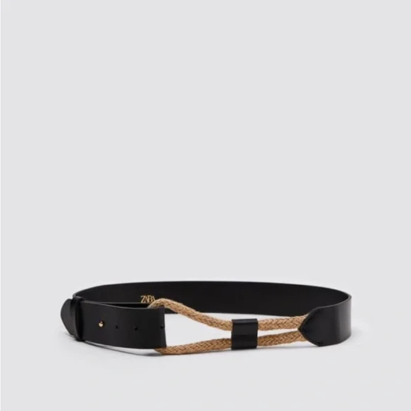 Zara contrast leather BELT Zara Women main image 3
